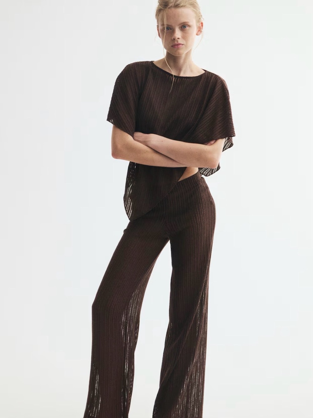 H&M Brown Knit Pants size XS